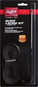 KIT DE CORDONES DE GUANTES PROFESIONALES RAWLINGS CON HERRAMIENTA DE ENCAJE Y CORDONES DE CUERO NEGRO DE 48" - Imagen 1 de 1