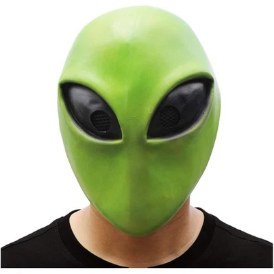 PartyHop Alien Latex Vollkopfmaske - Realistische Halloween Kostüm für Karneval - Bild 1 von 4
