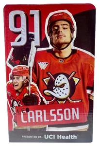 NHL Bobblehead Anaheim Ducks Leo Carlsson SGA 2025 Interchangeable Cloth Jersey - Picture 1 of 11