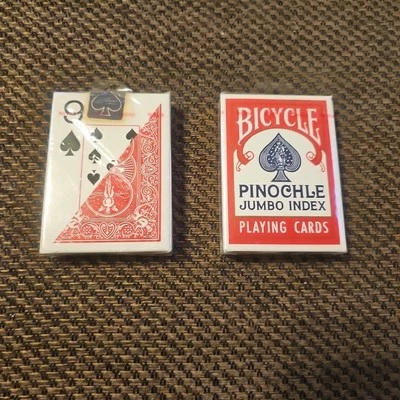 NEW Bicycle Pinochle Jumbo Index Playing Cards Bicycle Index 44, 2 Decks  - Image 1 of 4