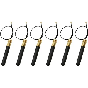 6 Rubber Antennas 5cm for SMA Connector with For IPEX Cable for GPRS Module - Picture 1 of 10
