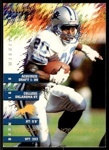 Tarjeta de fútbol americano Barry Sanders 1995 Fleer Shell FACT #101 Detroit Lions - Imagen 1 de 2
