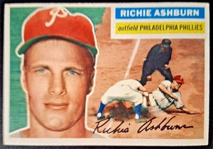 1956 Topps Richie Ashburn 120 HOF EX Gray Back Decent Centering - Picture 1 of 2