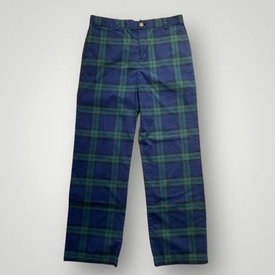 Pantalones Vineyard Vines para niños de vacaciones Blackwatch a cuadros talla 18 azul verde Foto 1 de 4