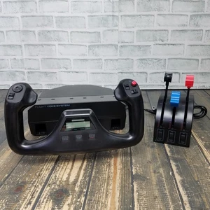 Logitech G Saitek Flight Yoke & Throttle Quadrant System PC J-U0004 *READ INFO* - Picture 1 of 9