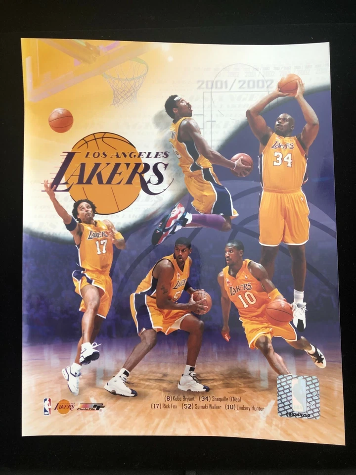 NEW 2001-02 Los Angeles Lakers NBA Champions 8x10 Photo - Licensed - Kobe Shaq - Image 1 of 1