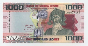 Sierra Leone 1000 Leones 27-4-2010 Pick 30.a UNC Uncirculated Banknote - Picture 1 of 2