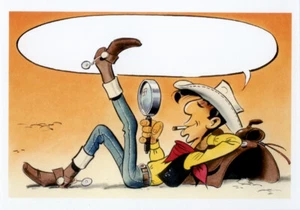 MORRIS LUCKY LUKE ALLONGÉ CARTE COULEURS - Imagen 1 de 1