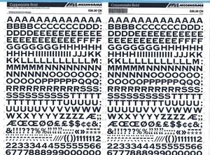 Letras de transferencia seca MECANORMA 536,36 CN #947 PLACA DE COBRE NEGRITA 10 mm - Imagen 1 de 2