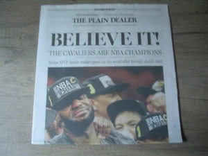 LeBron James Cleveland Cav Plain Dealer Newspaper BELIEVE IT 2016 NBA Champions - Picture 1 of 5