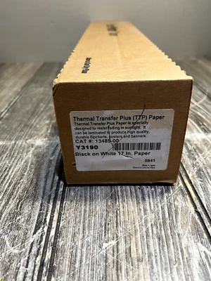 Thermal Transfer Plus (TTP) Paper , Black on White 17 in. Paper -New - Image 1 of 4