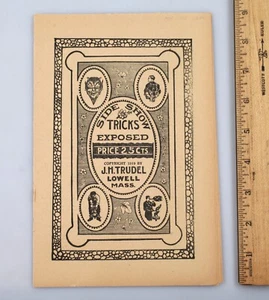 1919 Side Show Circus Magic Tricks Exposed Brochure J.M Trudell Lowell Mass. - Picture 1 of 5