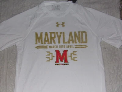 NCAA Maryland Terrapins Under Armour Heatgear Mens Adult T-Shirt Size Small NWT - Image 1 of 4
