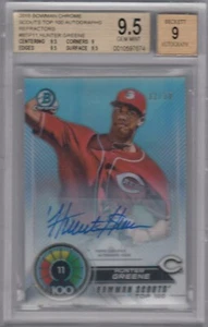 2018 BOWMAN CHROME HUNTER GREENE SCOUTS #D50 REFRACTOR AUTOGRAPH BGS 9.5 POP 3 - Bild 1 von 1