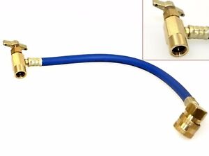 A/C R134A Charging Hose W/ Valve & Can Tap/ AC Recharge /Quick Coupler Adapter