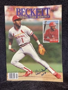 RARE Ozzie Smith HOF 02 AUTO'D 1996 Beckett Magazine, St. Louis Cardinals, NICE! - Picture 1 of 3