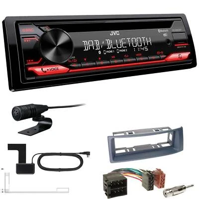 JVC KD-DB622BT DAB Radio BT USB für Renault Megane I Megane Scenic dunkelgrau - Bild 1 von 4