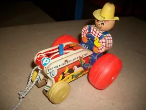 Vintage 1960s Fisher-Price Pull Along Tractor - Picture 1 of 2