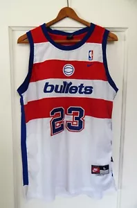 NBA Nike Michael Jordan Washington Bullets 23 Jersey sz 50 Length +2 - Picture 1 of 7