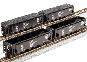 Broadway Limited N Scale ~ Missouri Pacific ~ 4-Bay Hopper w/Load ~ 4 Pack ~7430 - Picture 1 of 8