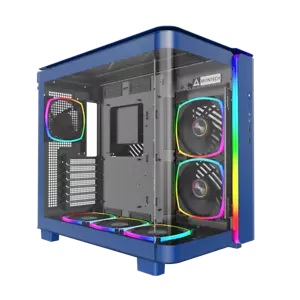 MONTECH KING 95 PRO (PRUSSIAN BLUE) Dual-Chamber ATX Mid-Tower PC Gaming Case - Picture 1 of 9