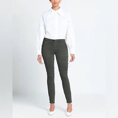 ¡NUEVO CON ETIQUETAS! PANTALONES UTILITARIOS 3X1 VERDE OLIVA TIRO MEDIO TALLA 26 Foto 1 de 4