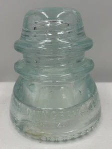 Vintage Hemingray #42 Ice Blue Glass Insulator - Picture 1 of 4
