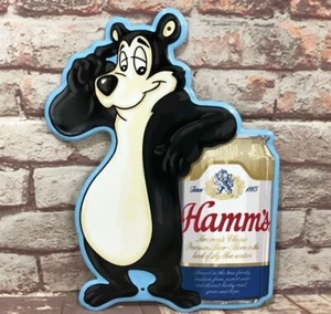 Hamm's Beer - Sascha Bear - Die Cut Aluminum Sign - Made in America - Picture 1 of 4