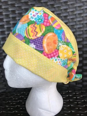 Easter  ✝️  Surgical Cap Nurses Scrub Hat Womens USA 🇺🇸 Made Cotton ships fast - Image 1 of 3