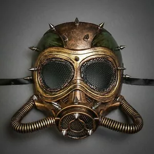 Disfraz de Halloween submarino Steampunk Cosplay para hombre mujer fiesta máscara antigás negro - Imagen 1 de 12