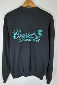 Vintage 80s 90s Pete Crystal Dance Club Mens Cardigan Footloose Sweatshirt OSFA  - Picture 1 of 10