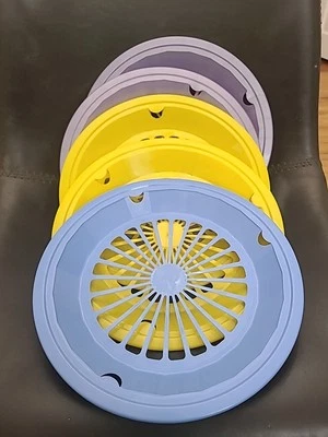 "Juego de 5 piezas de platos de papel de cocina de picnic vintage soportes de plástico de 10""" Foto 1 de 4