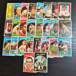 1959 TOPPS (26) CARD LOT PHILADELPHIA PHILLIES VG-EX SET BUILDER COLLECTION - Picture 1 of 2