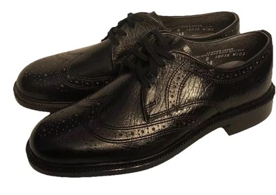 ZAPATOS DE VESTIR PARA HOMBRE VINTAGE ENDICOTT JOHNSON PUNTA DE ALA NEGRA 7 D BARCLAY NUEVOS Foto 1 de 4