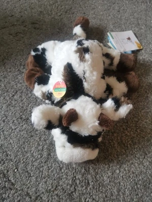 Steiff liegende Kuh ( Nr. 082368 ) 28cm schwarz/weiß gefleckt - Bild 1 von 4