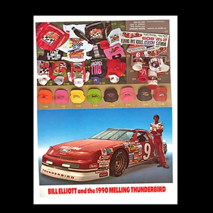 Tarjeta de conductor Bill Elliott Nascar #9 Melling Thunderbird 5,5x8,5 - Imagen 1 de 2