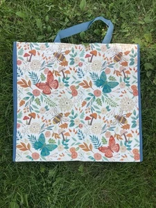 Wiederverwendbare Tasche Einkaufstasche Blumen Biene bunt TJ Maxx Sommer Frühling - Bild 1 von 2