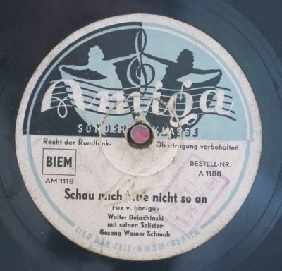 Walter Dobschinski 78 RPM / Schau Mich Bitte Nicht So An  (15-0525-MK) - Bild 1 von 2