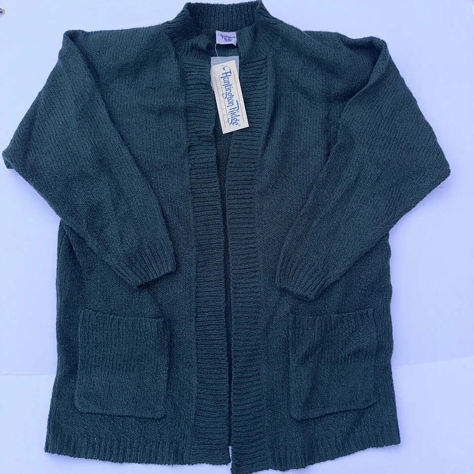 Cárdigan suéter verde cazador vintage Huntington Ridge para mujer talla M nuevo con etiquetas Foto 1 de 4