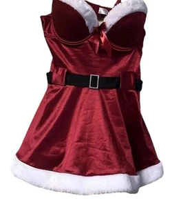 Nuovo ~ Lingerie ~ Costume ~ Donna ~ XL ~ Aiutante di Babbo Natale ~ Rosso ~ Natale - Foto 1 di 24