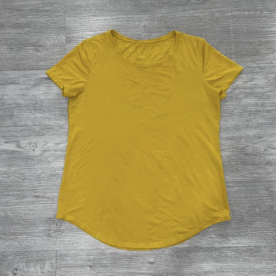 Camiseta feminina Lululemon Love bainha curva tripulação 6? Camiseta de treinamento manga curta - Imagem 1 de 4