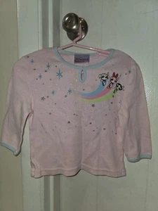 Chemise enfant vintage Powerpuff fille manches longues taille 4/5 - Photo 1/8