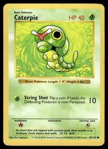 Pokemon Tcg Caterpie [Shadowless] #45 Pokemon Base Set LP - Bild 1 von 2