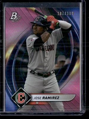 2022 Bowman Platinum #84 Jose Ramirez Pink SN - Image 1 of 2