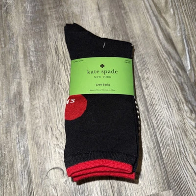 KATE SPADE CREW SOCKS 3-PAIRS Womens Socks / One Size / New ! - Image 1 of 2