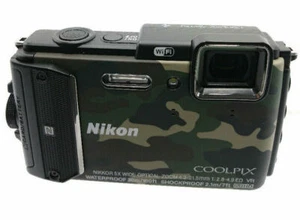 Nikon COOLPIX AW130 Digital Camera W. 5x Zoom Lens Camouflage Green - Picture 1 of 2