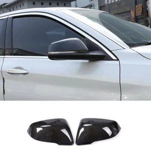 ABS Carbon Fiber Car Side Door Rearview Mirror Caps Trim For BMW X1 F48 2016-21 - Picture 1 of 10