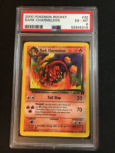 2000 Pokemon Team Rocket Dark Charmeleon #32 Graded PSA 6 EX-MT - Bild 1 von 2