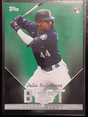 2022 Topps x Wander Franco Rookie Card RC Green /99 #14 - Julio Rodriguez - Image 1 of 3
