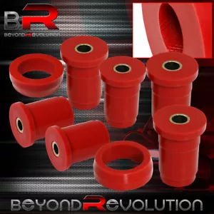 Red Front Rear Lower Control Arm Bushing Replacement Polyurethane 79-93 Mustang - Picture 1 of 4